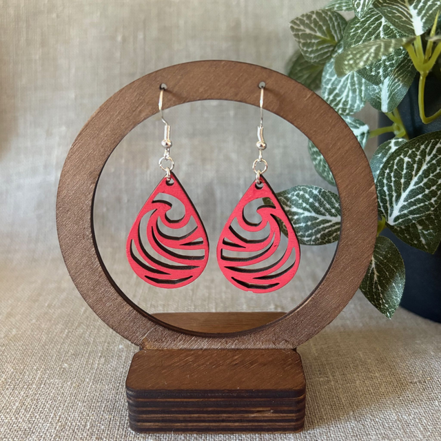 Boucles d'oreilles GOUTTES ROUGES