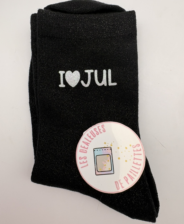 Chaussettes a paillettes I <3 JUL phospho 