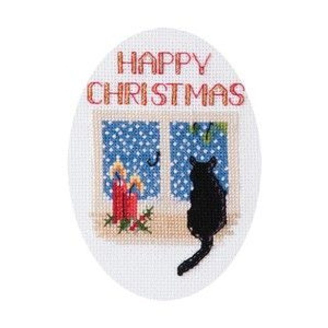 Kerstkaart "Cat" (48) 