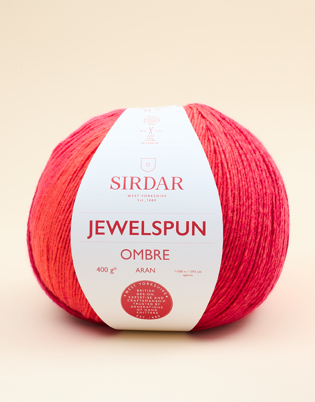 Jewelspun Ombre Aran Crimson Sunset