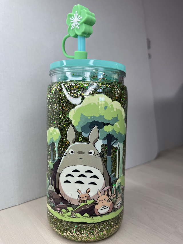 GOBELET CANETTE BOULE A PAILLETTE MON VOISIN TOTORO