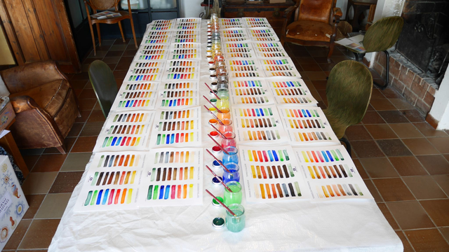Gamme complète 25 couleurs aquarelles godet 10 ml