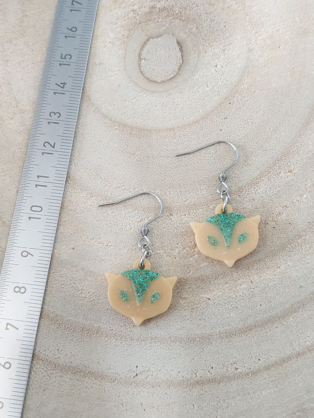 Boucles d'oreilles renard discret