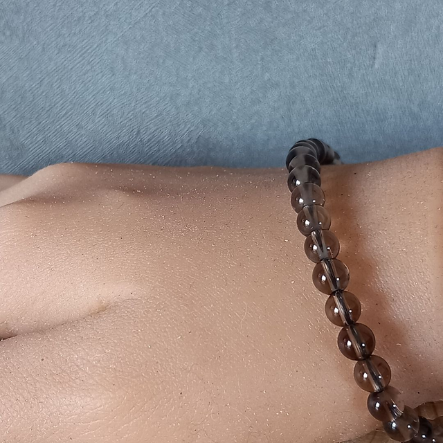 Bracelet ajustable en Quartz fumé