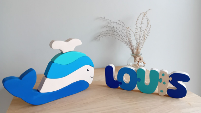 Puzzle prénom en bois – Personnalisé sur commande