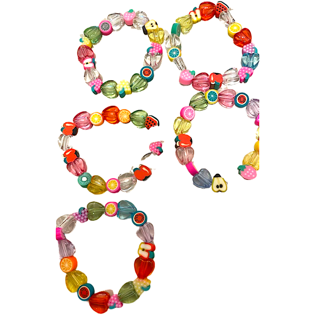 Armband fruit en hartjes