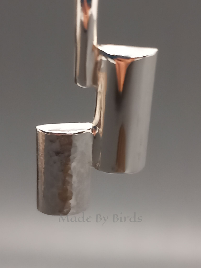 Hammered & Smooth Sterling Silver Pendant Necklace