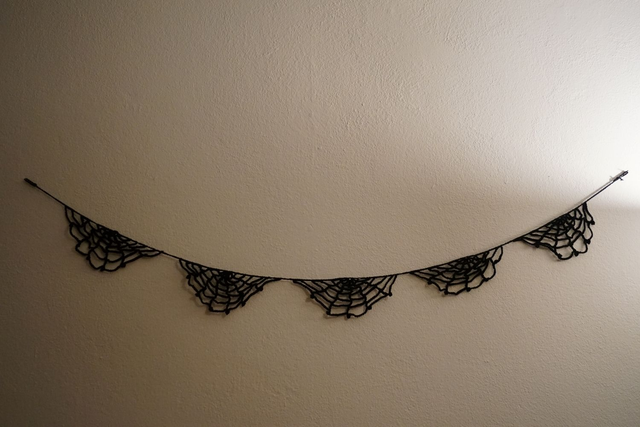 Girlande Spinnennetz schwarz