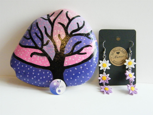 Pâquerettes Mauve dégradé blanc