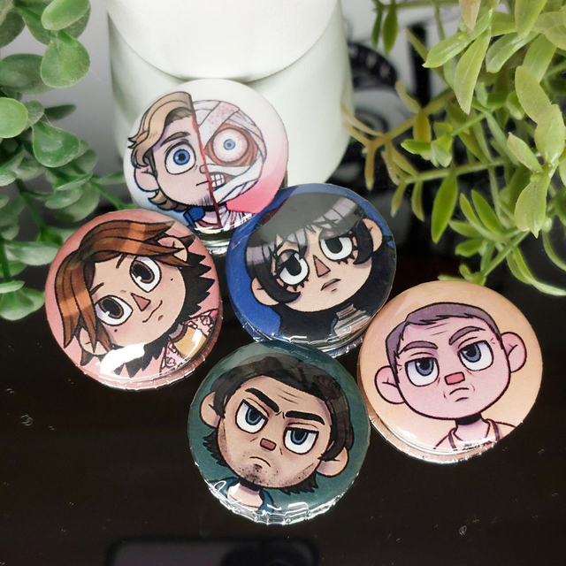 Mouthwashing Button Pins