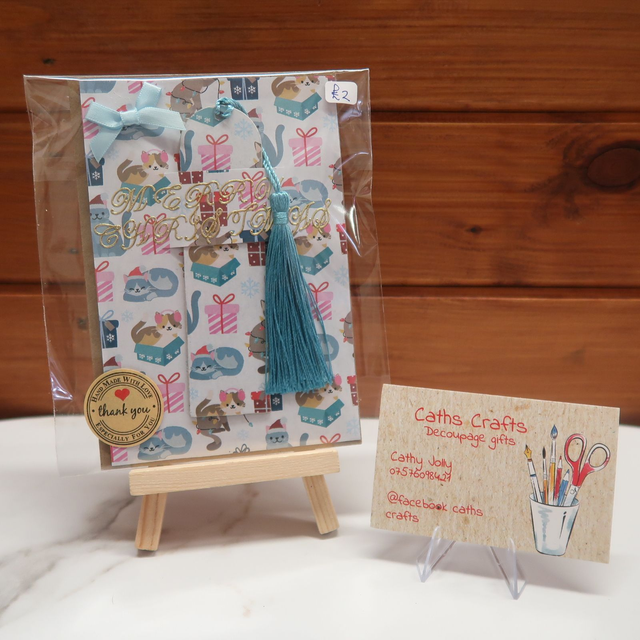 Christmas Bookmark Greeting Card