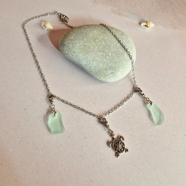 Collier JULIA LAGUNA - Verre de mer - Ardore Marina, Calabre