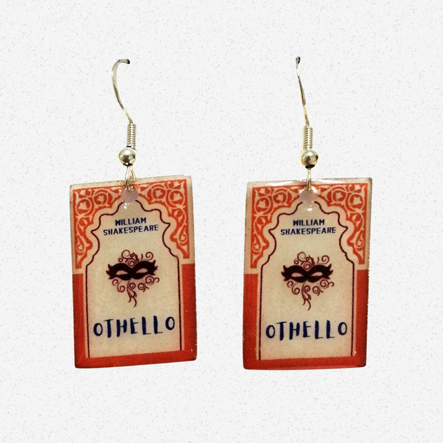 Mini book earrings 