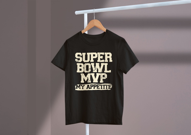 Super Bowl MVP My Appetite Game Day Food Football Fun. Super Bowl MVP Mein Appetit, Spieltag, Essen, Fußballspaß
