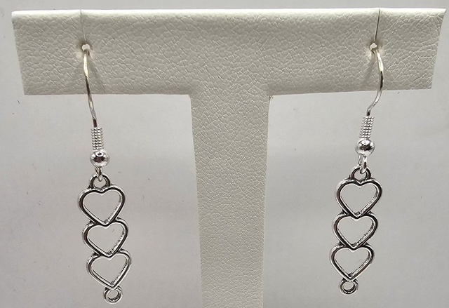 Drop Heart Earrings.
