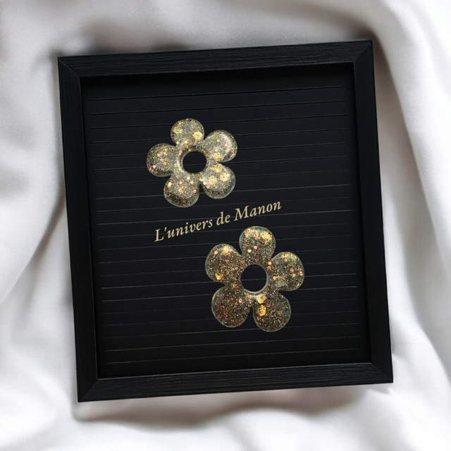 2 Pampilles fleur  (créoles interchangeables)   