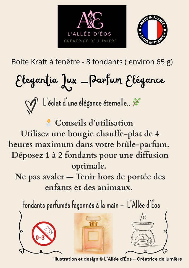 Fondants parfumés Elegantia Lux - Parfum élégance