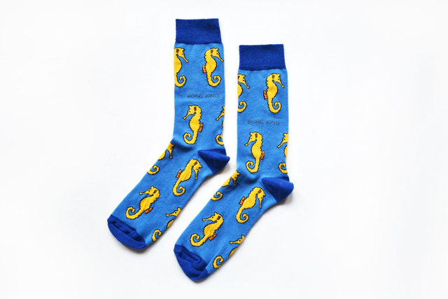 'Save the Seahorses' Bamboo Socks, Bare Kind - adults