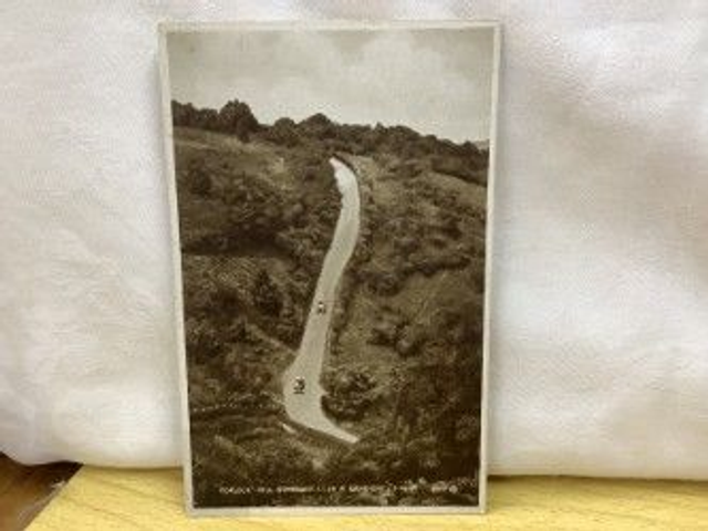 Porlock Hill, Somerset, (1 in 4 gradient) Valentine&#039;s Photo Brown Postcard. Our Ref No. R507 £2.00