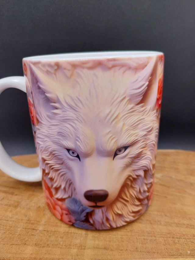 Mug  loup blanc