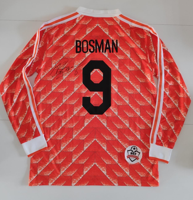 Gesigneerd John Bosman Nederlands elftal shirt 
