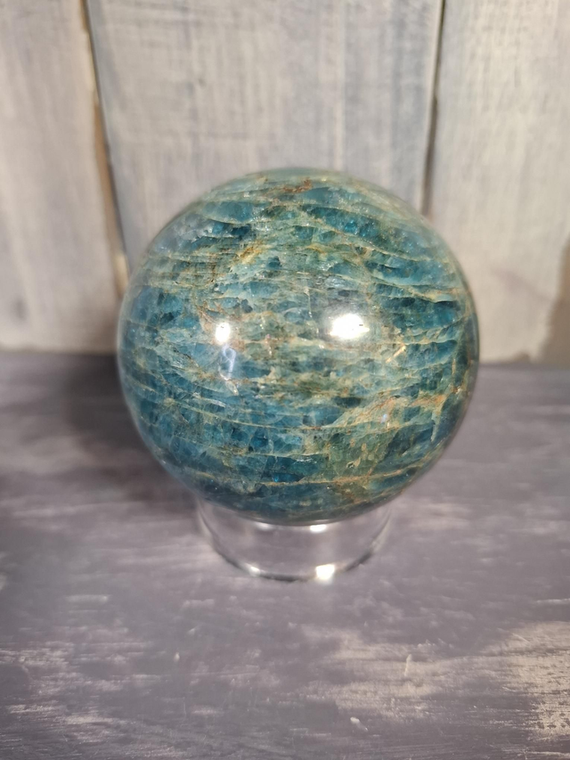 Blue Apatite Sphere 
