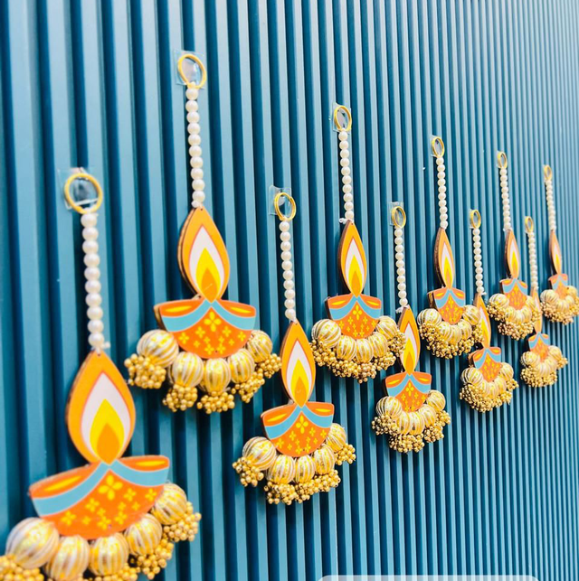 Decorative diya hangings 