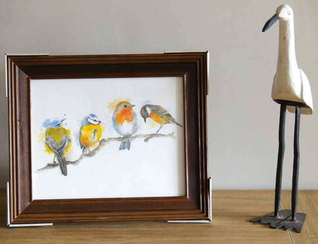A Potpourri of Birds - Watercolour Print Framed