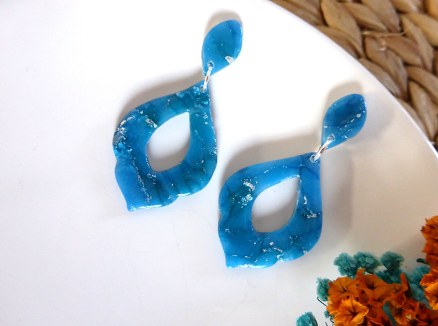 Boucles d'oreilles gouttes - Eclat de Turquoise