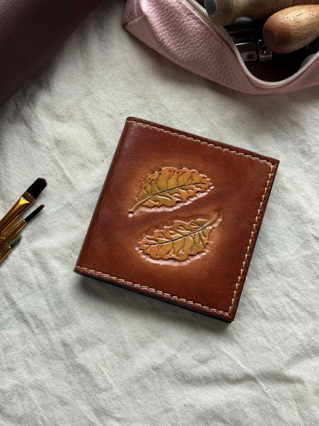 Porte-cartes - Feuilles de chêne