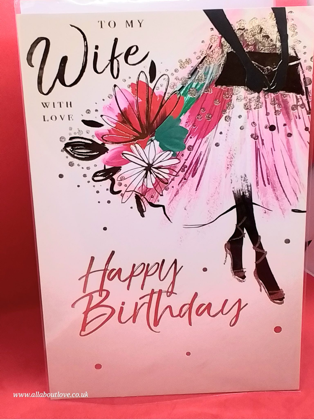 Wife Birthday Card Stunning Design 