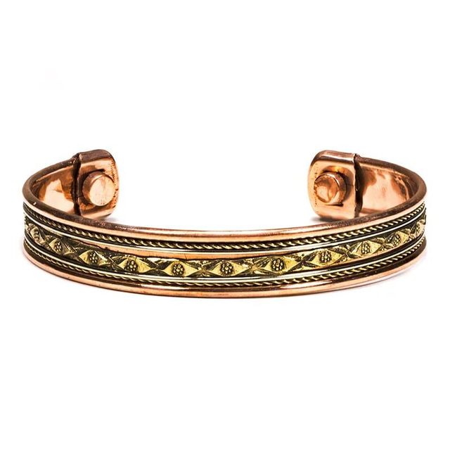 Bracelet cuivre magnétique "Gravé"