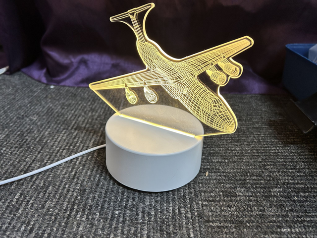 3D Aeroplane LED night light lamp soft white USB