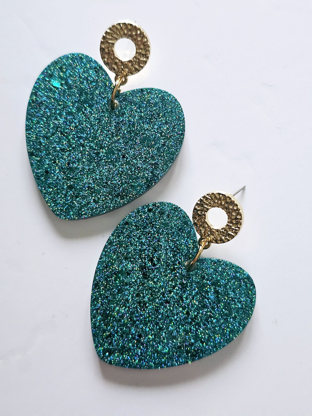 KISS'KISS vert au fines paillettes 