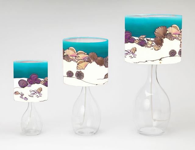 Sea shells print table shades 