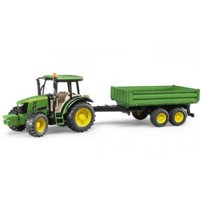 02108 John Deere 5115 avec remorque 