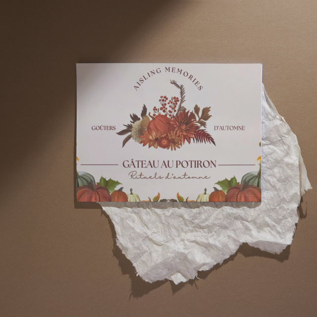 Carte recette gâteau potiron