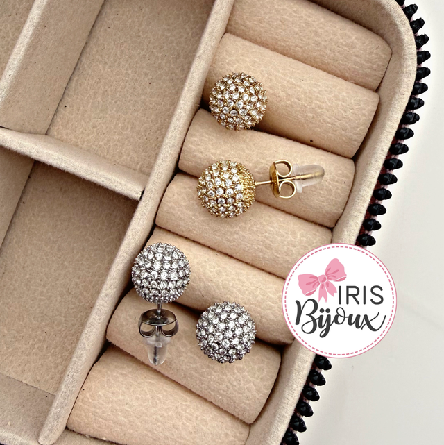 Orecchini sfera pavé