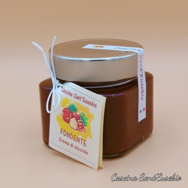 Crema di nocciole &quot;Fondente&quot; 200 g