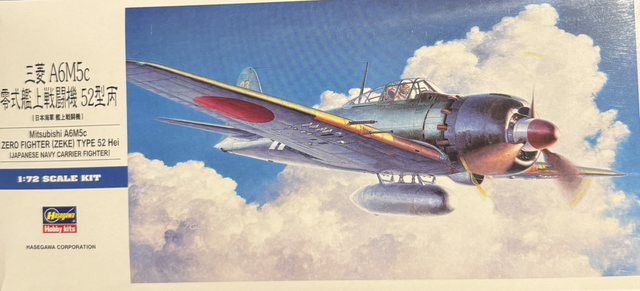 Hasegawa 1:72 Mitsubishi A6M5c ZERO FIGHTER (ZEKE)