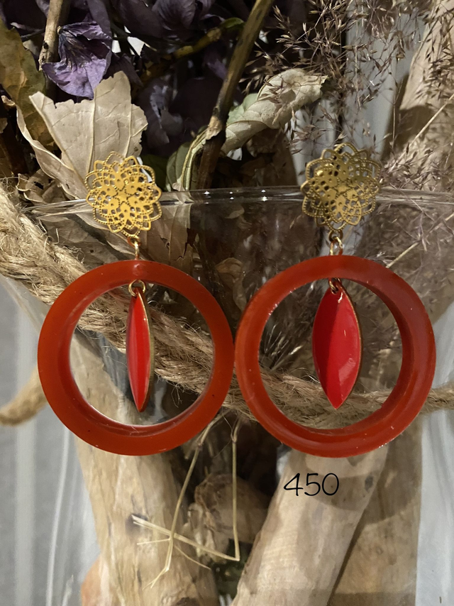 ❤️Boucles d’Oreilles &quot;Flamme Bohème&quot; - Réf. 450