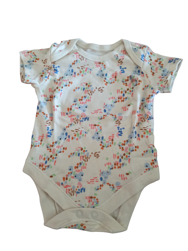 Body manches courtes 0-3 mois (Nutmeg)