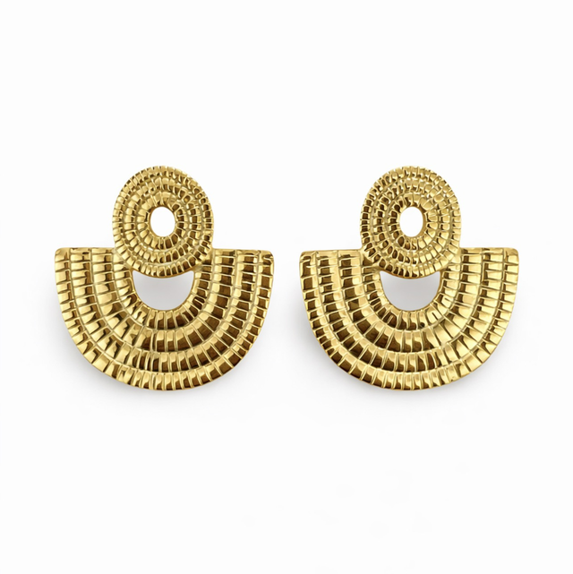 Pendientes acero dorado 