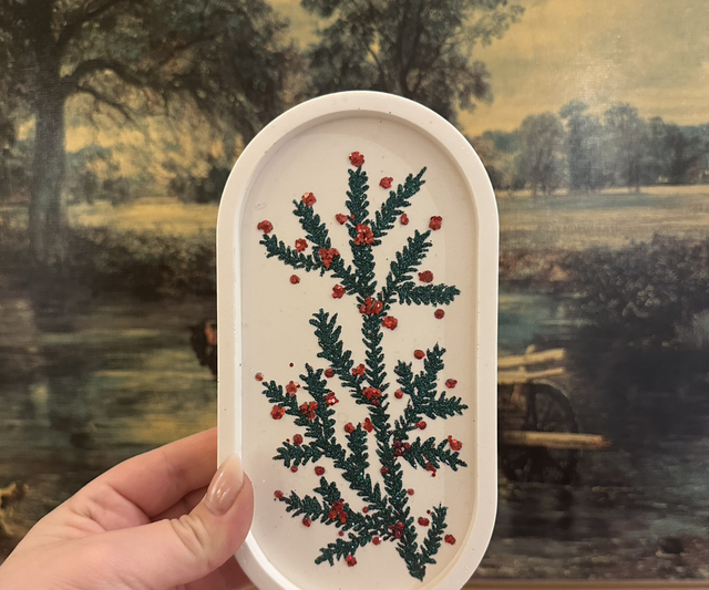 JESMONITE CHRISTMAS OVAL TRAY