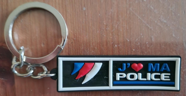 Porte-clés pvc J❤️ ma Police 