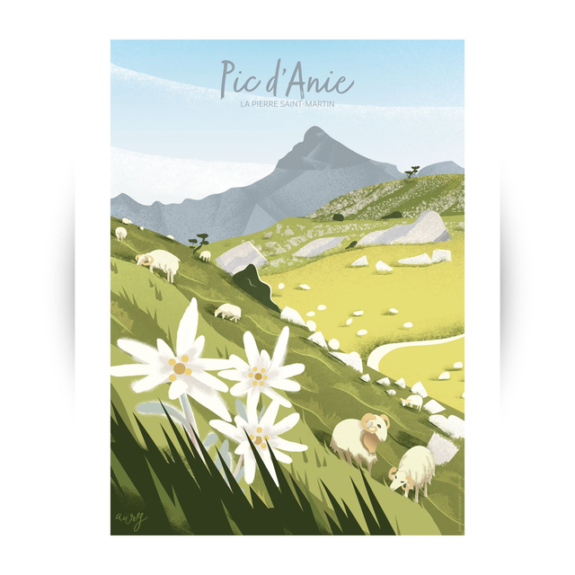 Affiche Pic d'Anie 30x40
