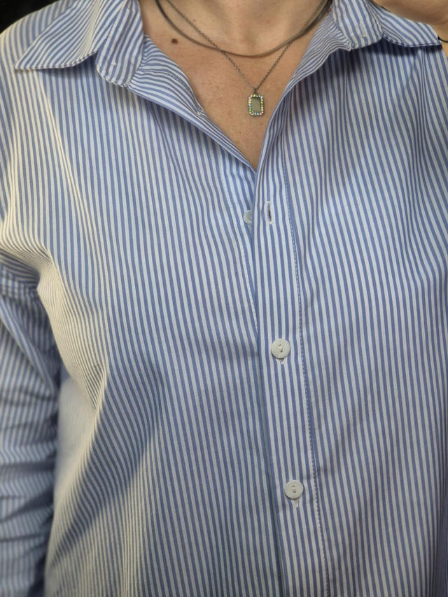 Chemise rayures bleu