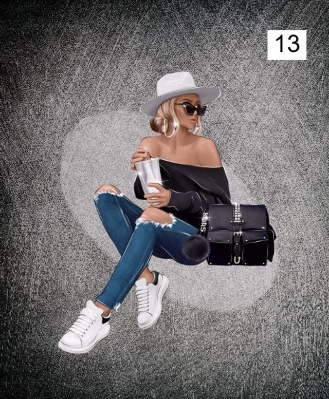 Panneau Femme en polyester 50x50cm