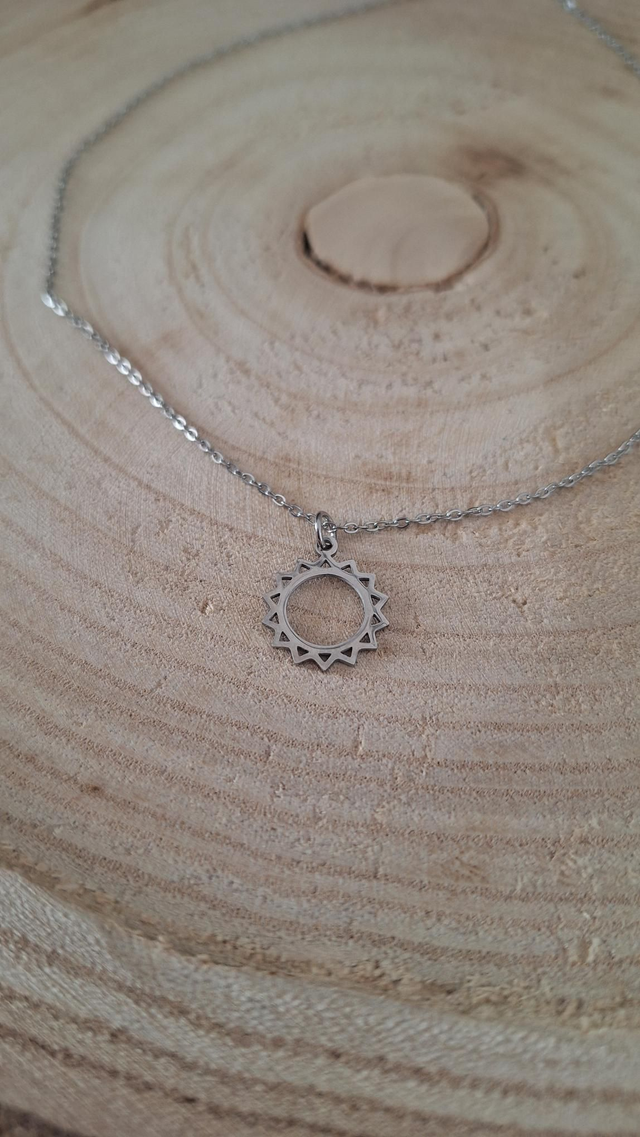 Collier Soleil Argenté Personnalisable