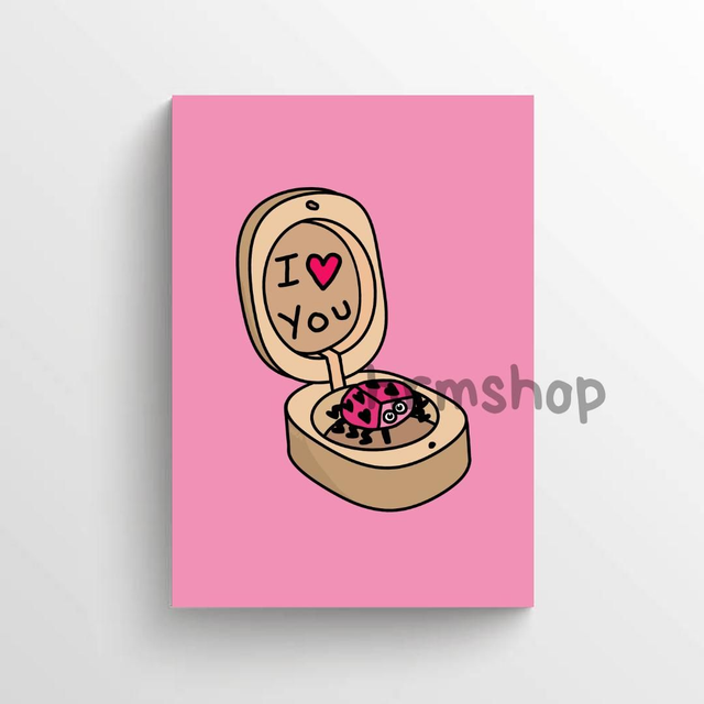 Love Bug Art Print 6x4" Unframed